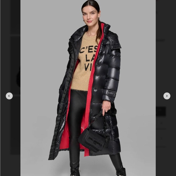 Karl Lagerfeld Black Puffer Jacket - Picture 4 of 8